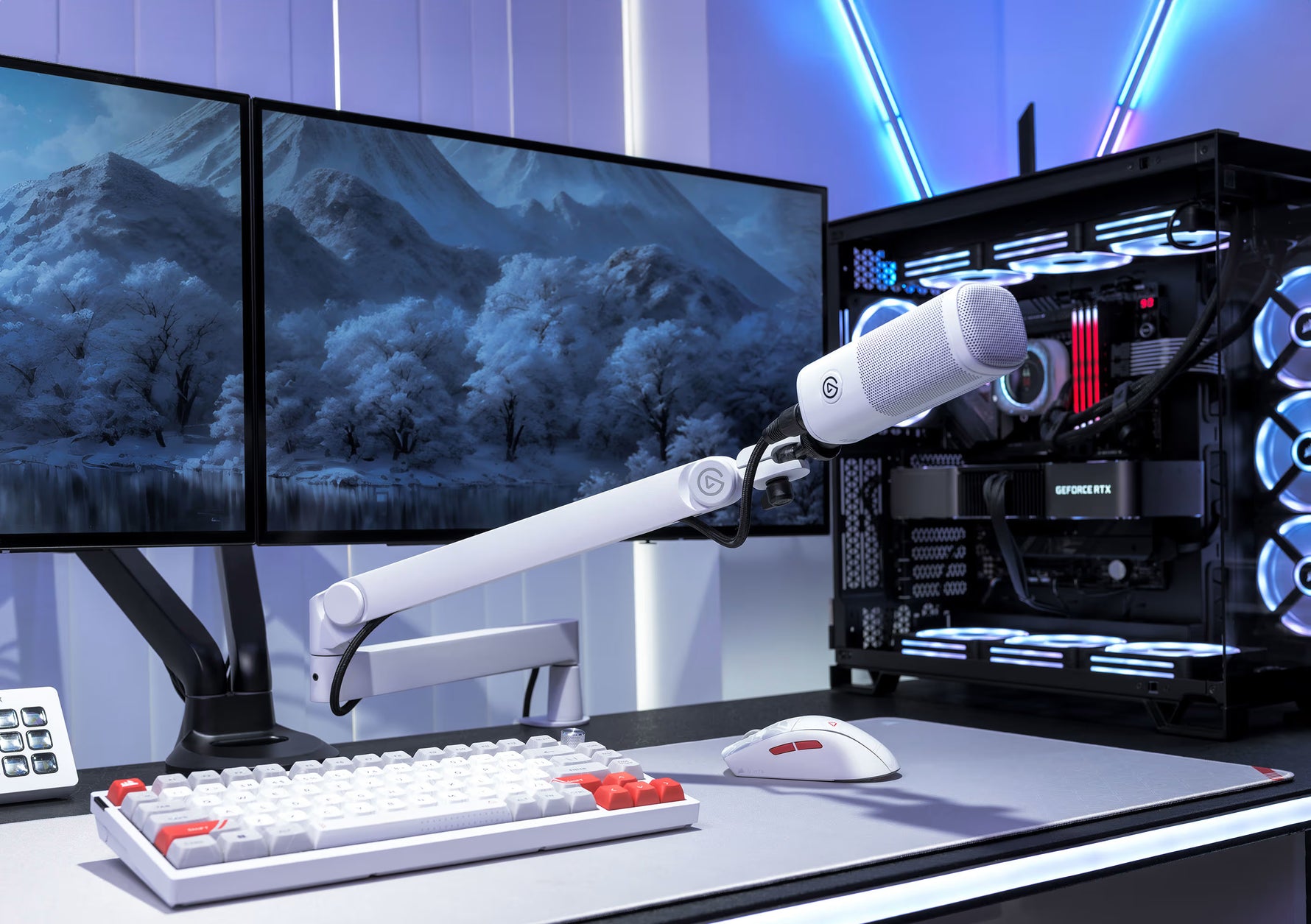 Elgato Wave Mic Arm Pro White Low-Profile Boom Arm - 10AAT9911