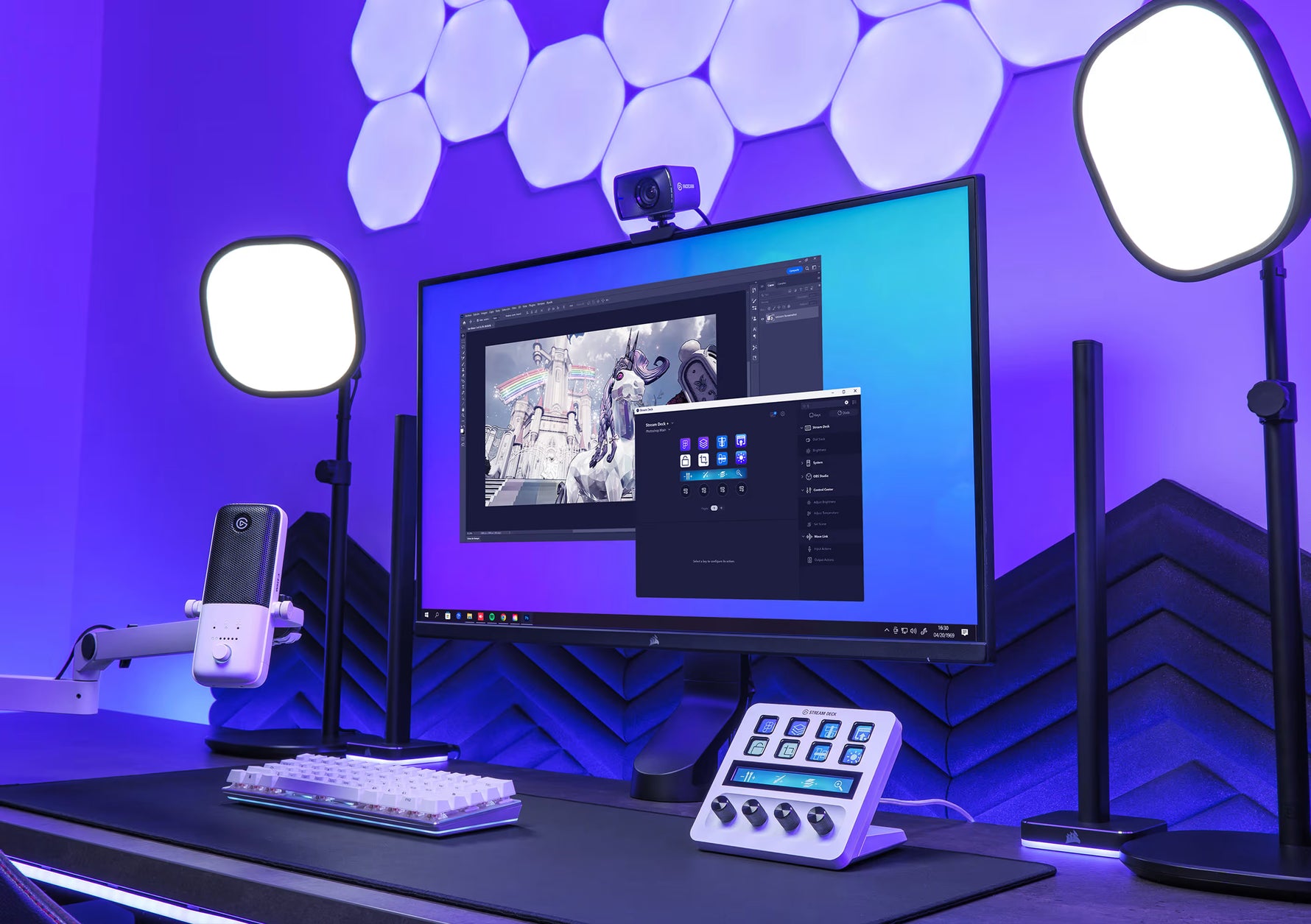 Elgato Stream Deck + White 8-Key LCD Controller - 10GBD9911