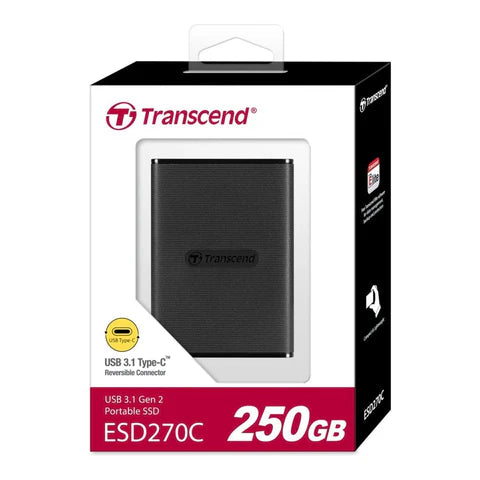 Transcend ESD270C 250GB Portable SSD USB-C Black