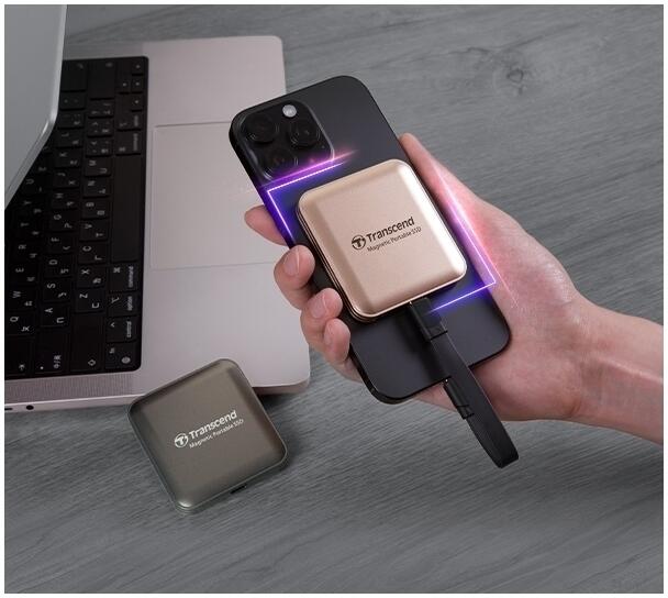 Transcend ESD420C 4TB Magnetic Portable SSD USB-C Iron Grey - image 5