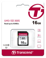 Transcend 300S 16GB SDHC UHS-I U1 Class 10 Memory Card