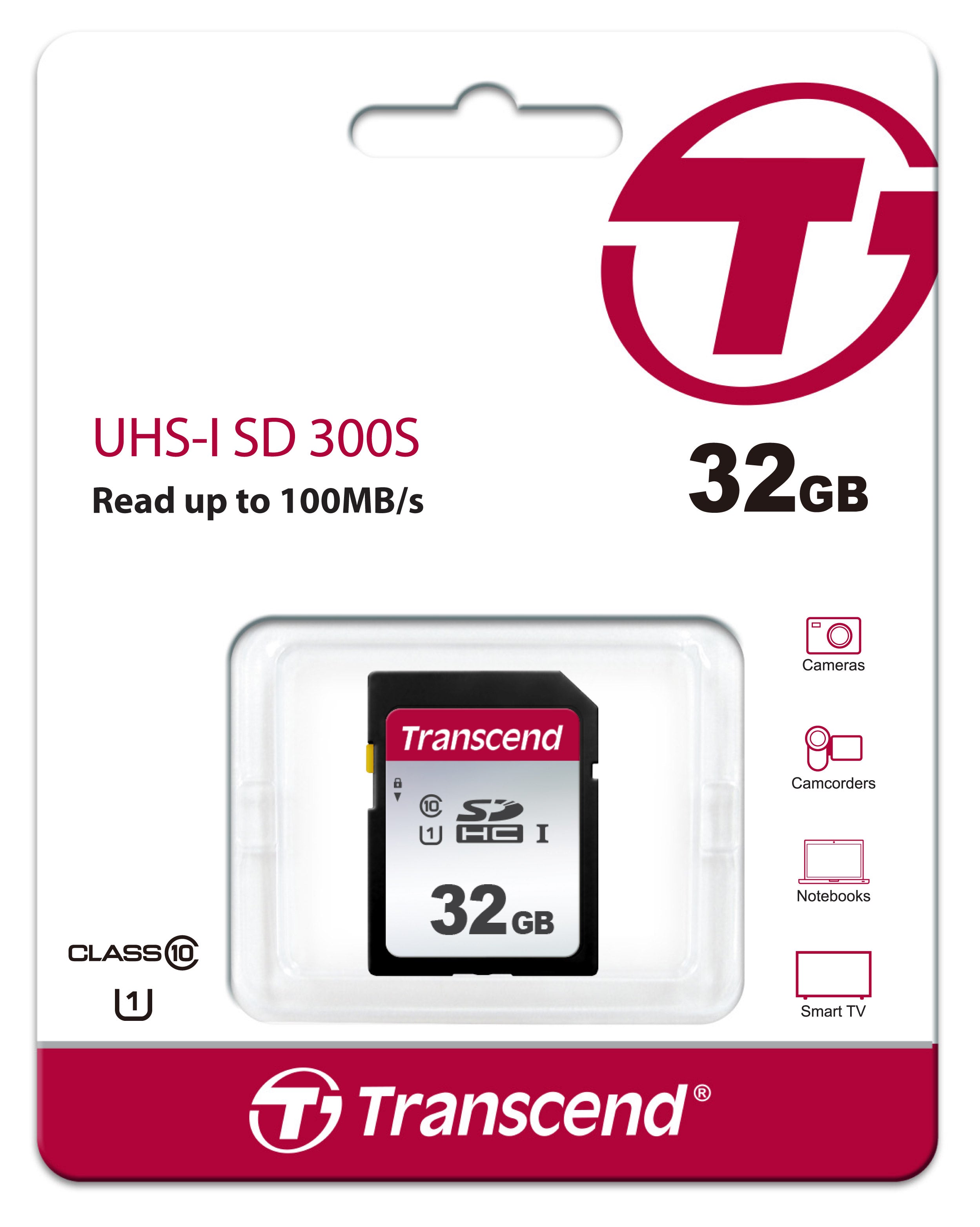 Transcend 300S 32GB SDHC UHS-I U1 Class 10 Memory Card