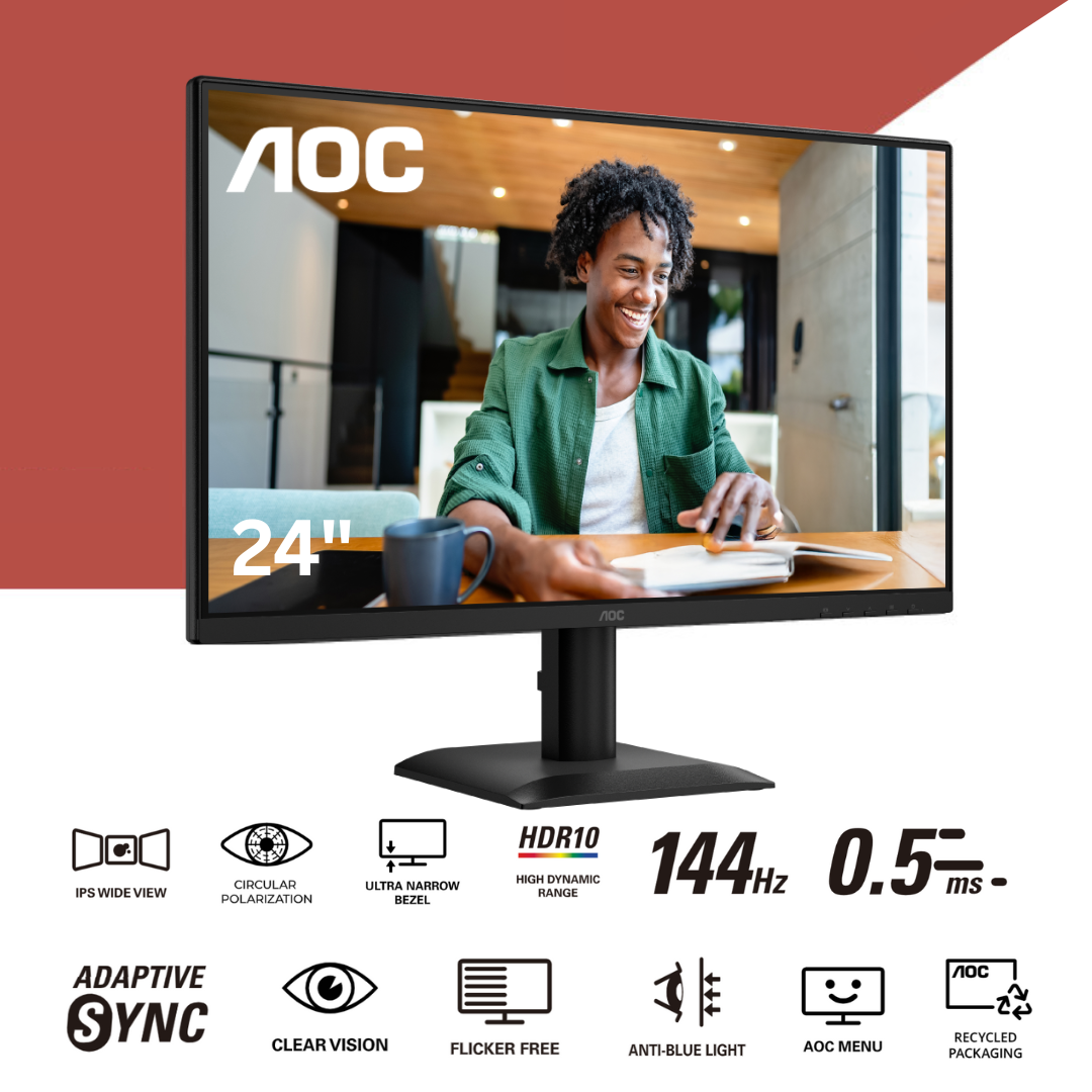 AOC 24E40L 23.8-inch Full HD IPS 144Hz Monitor AOC-24E40L