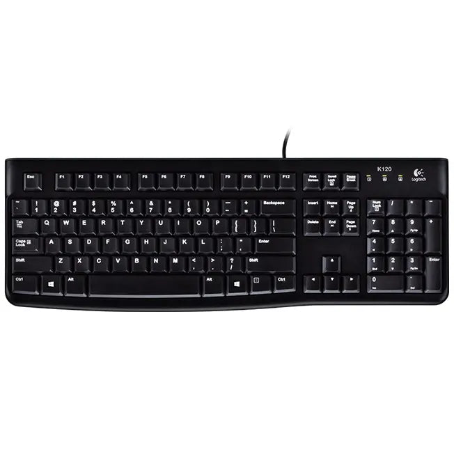 Logitech K120 Wired USB Keyboard Black 920-002508