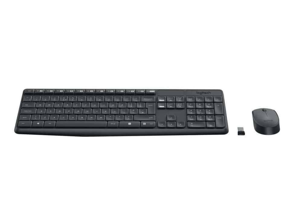 LOGITECH MK235 Wireless Keyboard & Mouse Combo Grey - 920-007931