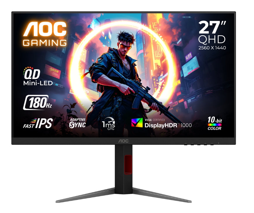 AOC Q27G4XM 27-Inch QHD Mini-LED Gaming Monitor - 180Hz 1ms HDR1000