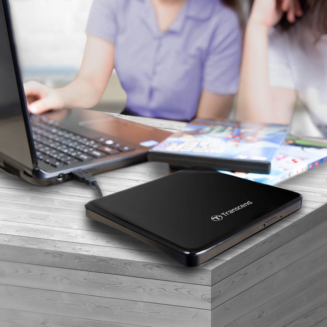 Transcend Extra Slim Portable DVD Writer - External DVD Player for Laptop - image 4