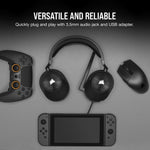 CORSAIR HS55 SURROUND Wired Gaming Headset Carbon - CA-9011265-AP