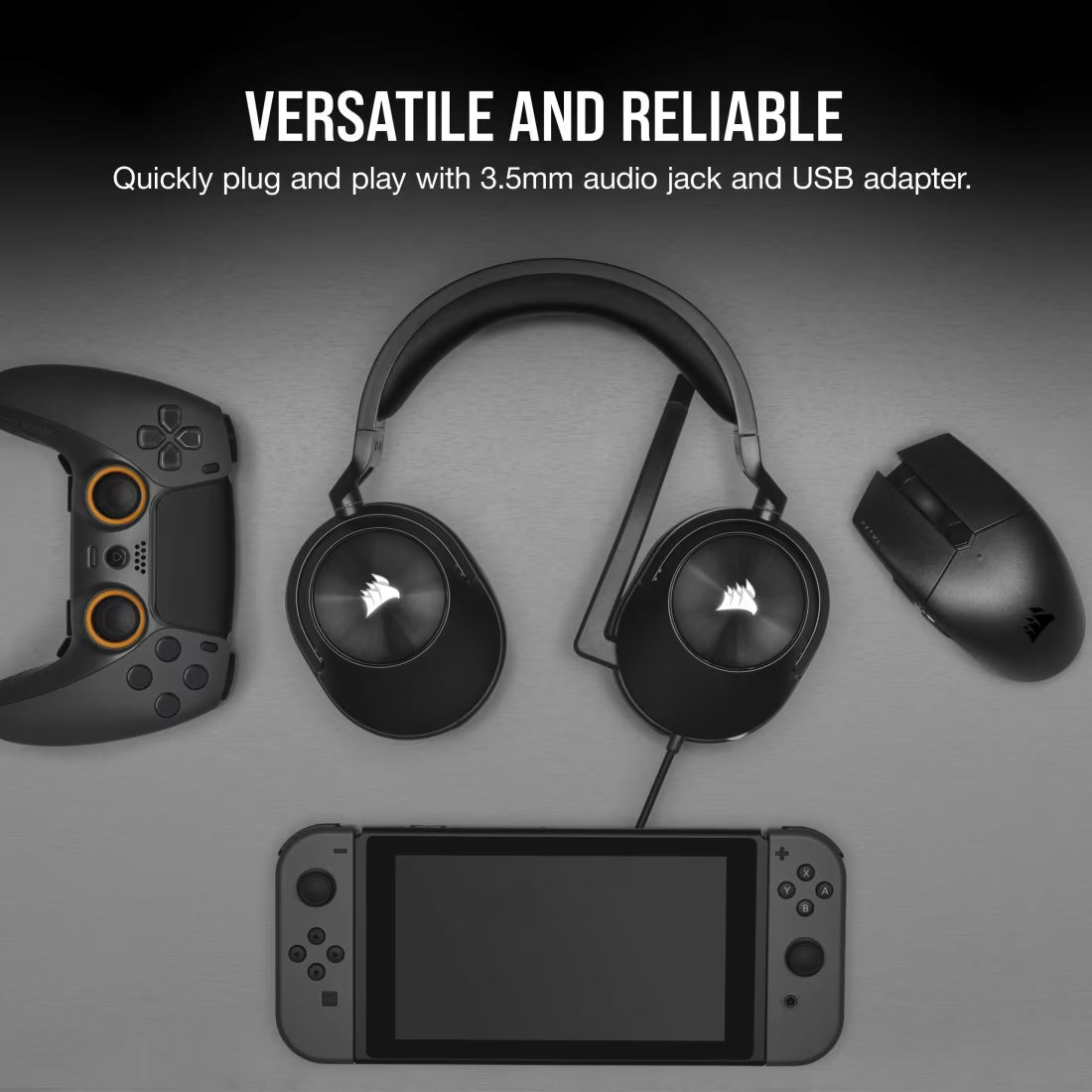 CORSAIR HS55 SURROUND Wired Gaming Headset Carbon - CA-9011265-AP