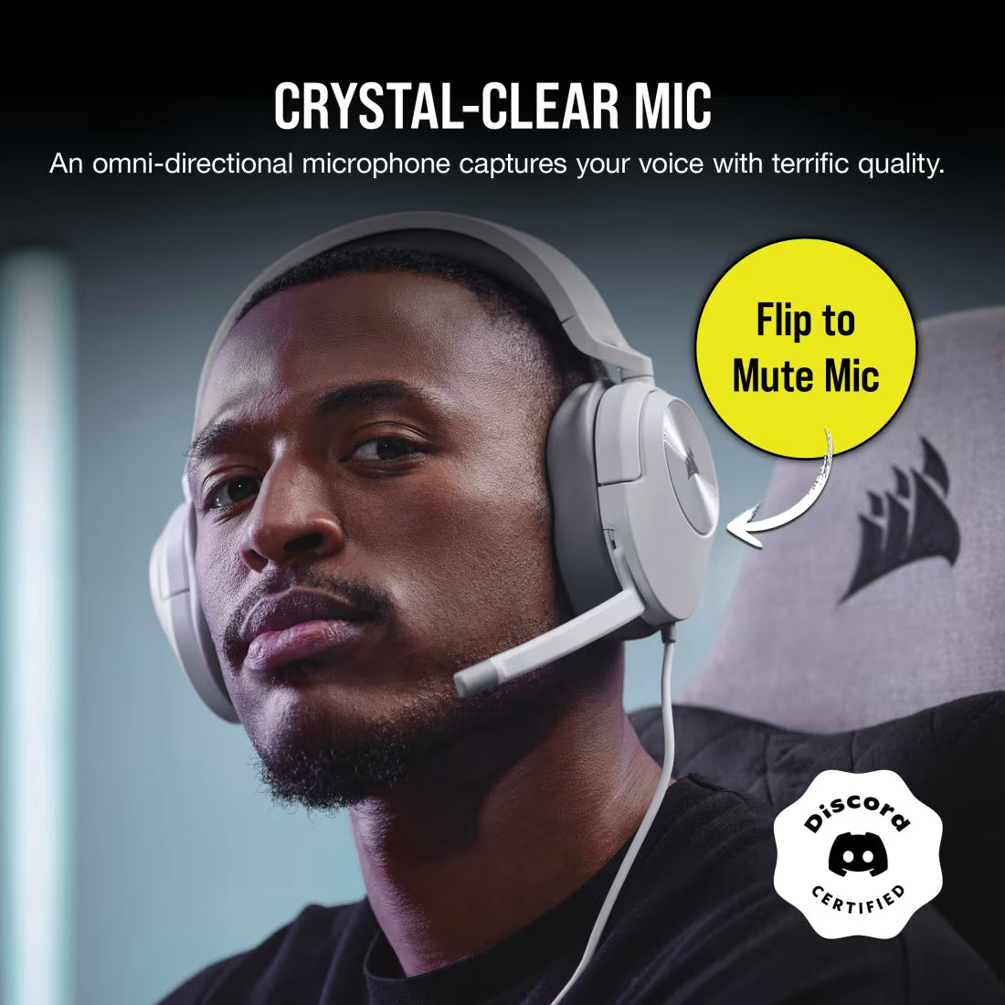 CORSAIR HS55 SURROUND Wired Gaming Headset White - CA-9011266-AP