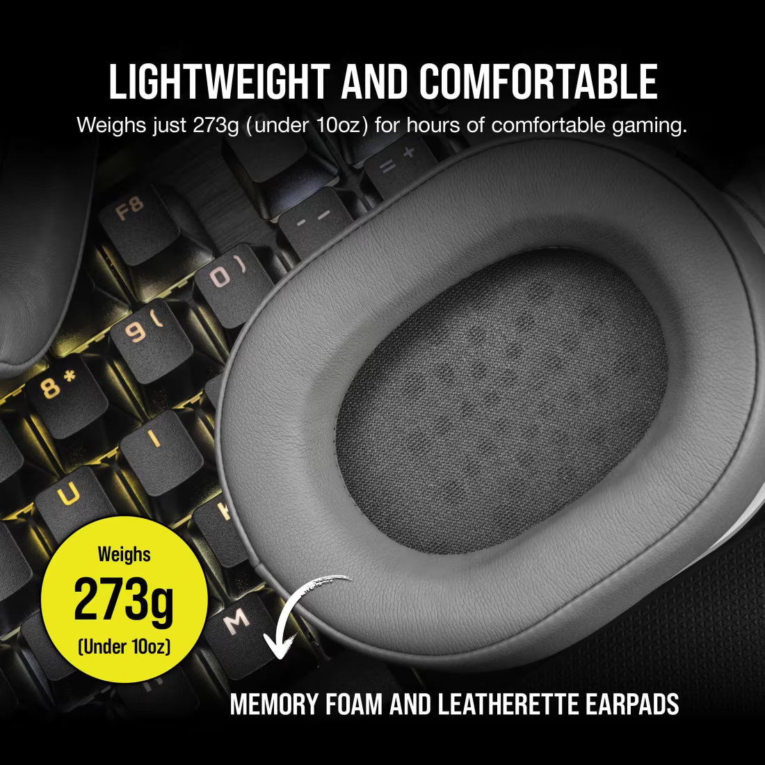 CORSAIR HS55 SURROUND Wired Gaming Headset White - CA-9011266-AP