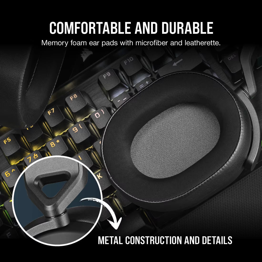 CORSAIR HS65 SURROUND Wired Gaming Headset White - CA-9011271-AP