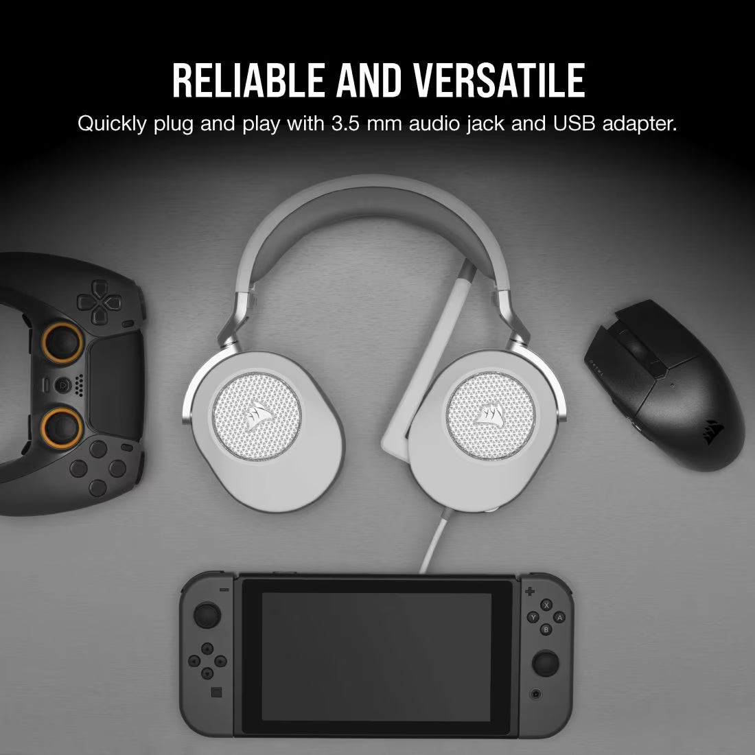 CORSAIR HS65 WIRELESS Gaming Headset White - CA-9011286-AP2