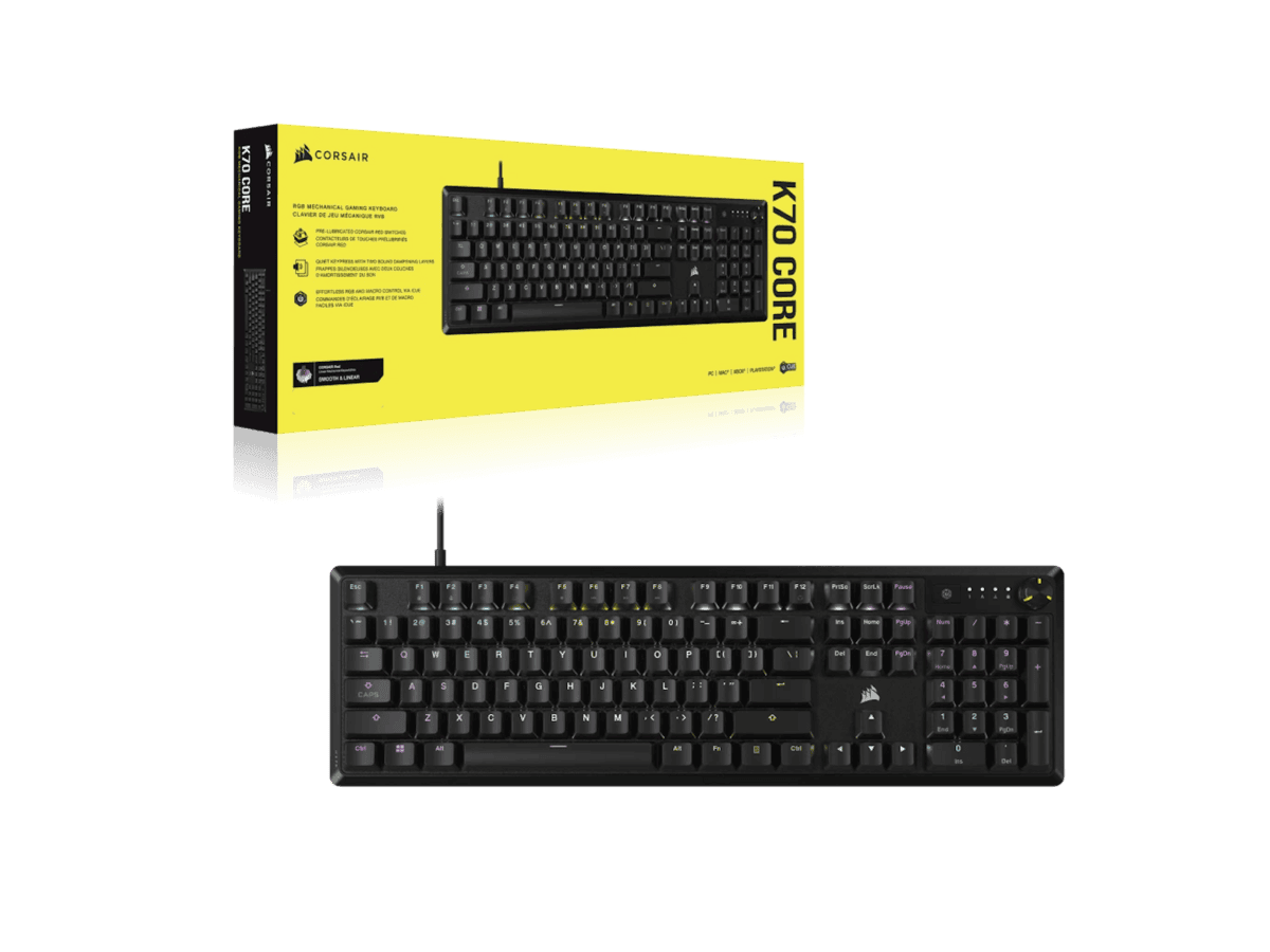 CORSAIR K70 CORE RGB Mechanical Gaming Keyboard - CH-910971E-NA