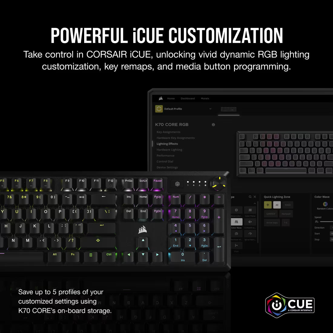 CORSAIR K70 CORE RGB Mechanical Gaming Keyboard - CH-910971E-NA