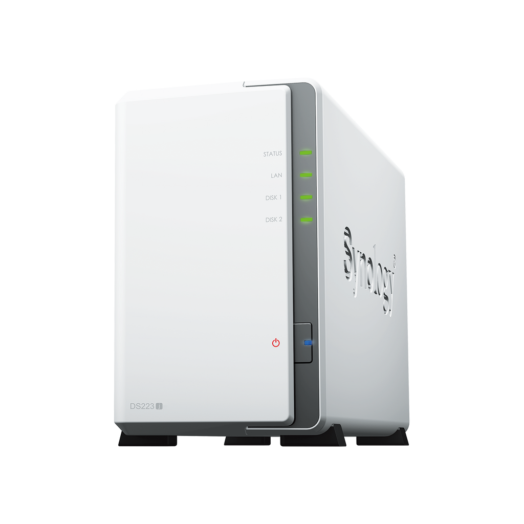Synology DS223j DiskStation 2 Bay NAS; 4-core 1.7 GHz; 1 GB DDR4 non-ECC