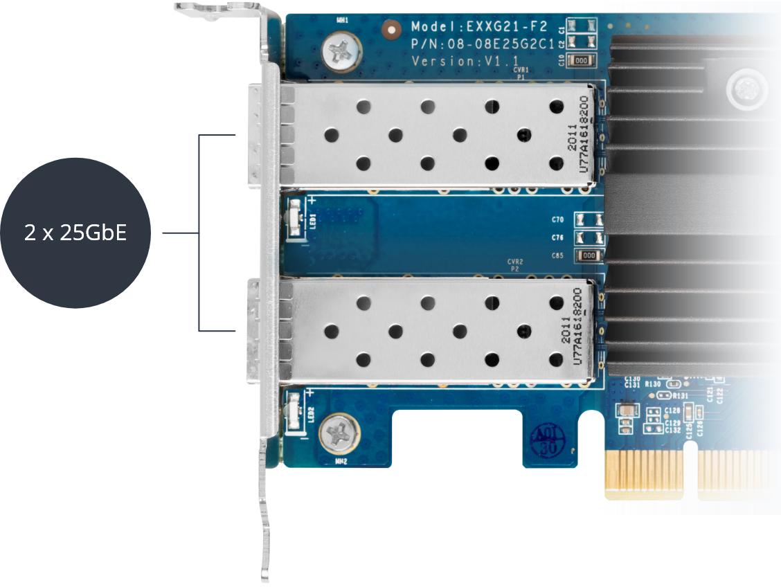 Synology E25G30-F2 Dual-Port 25GbE SFP28 Network Card - image 3