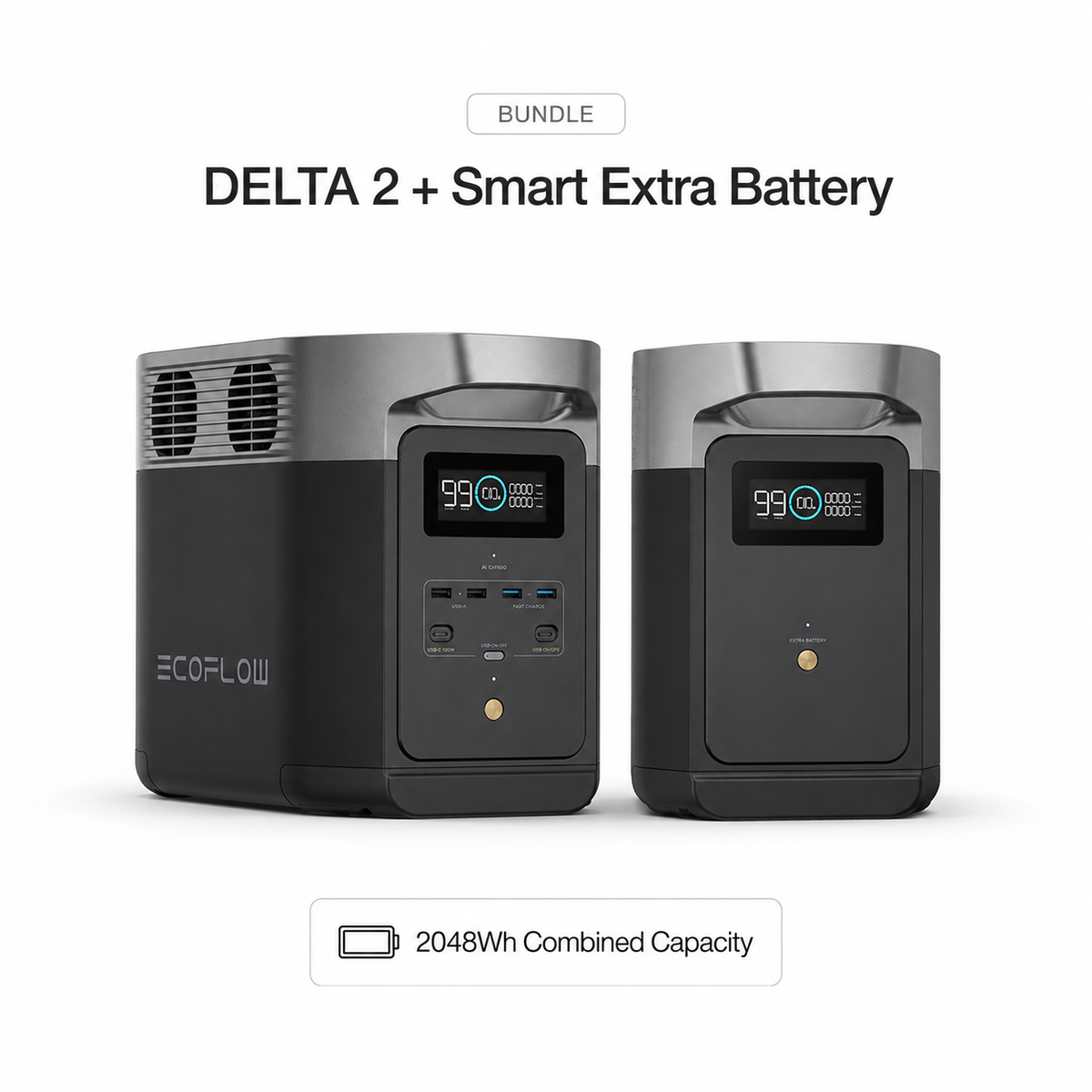 EcoFlow DELTA 2 + Extra Battery 2048Wh Power Station Bundle