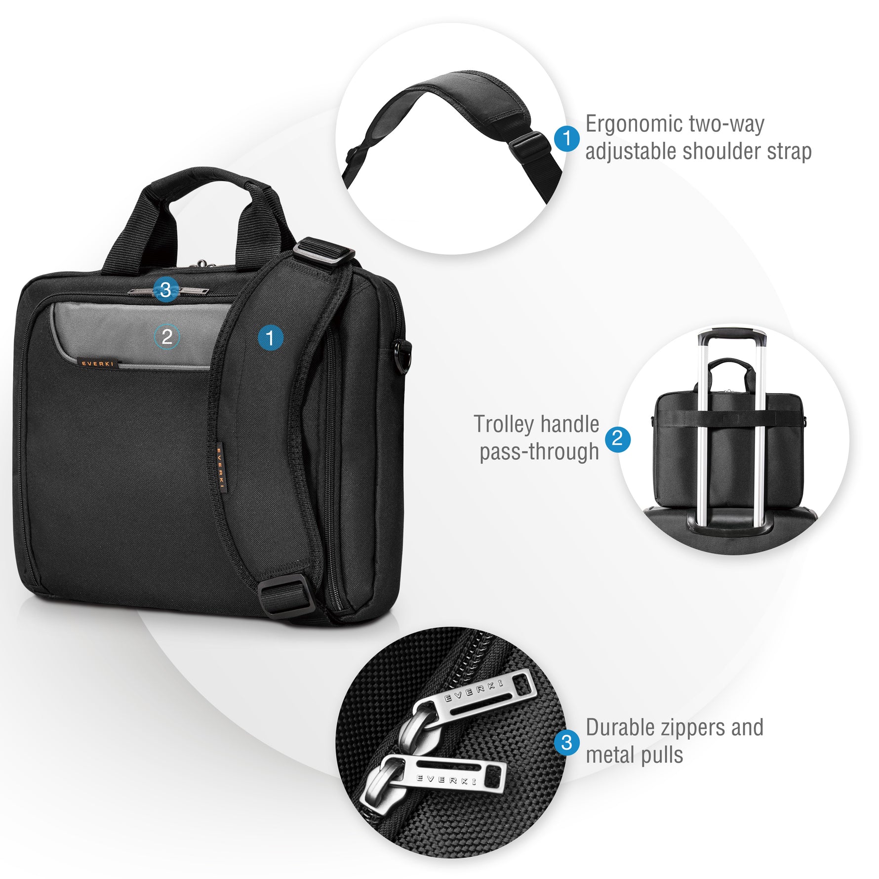 Everki Advance EKB407NCH14 14.1" Briefcase - image 5