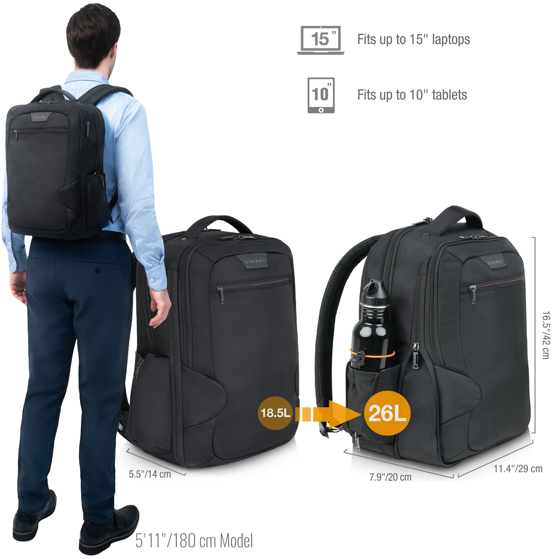Everki Studio Expandable ECO EKP118E-ECO 15" Laptop Backpack - image 5