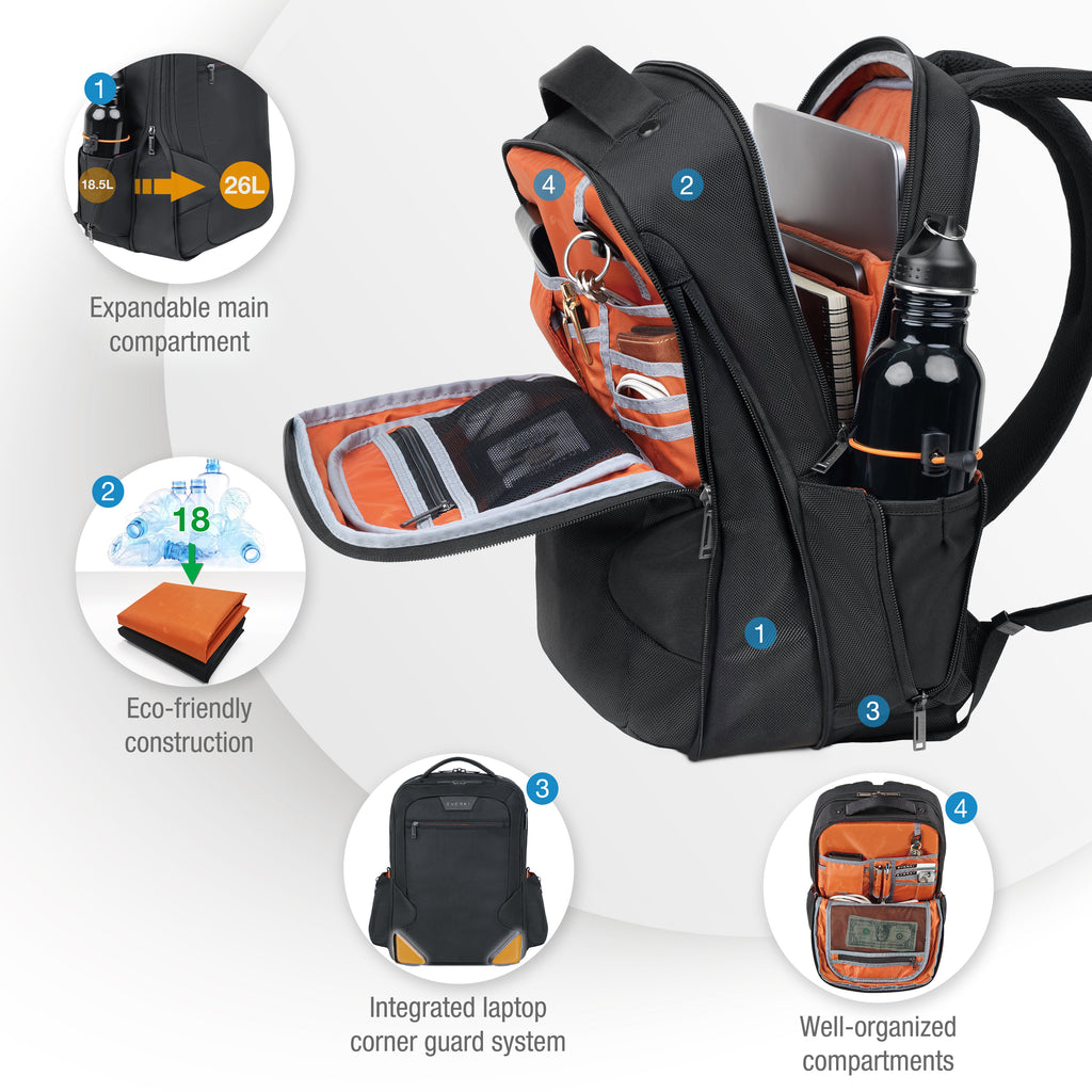 Everki Studio Expandable ECO EKP118E-ECO 15" Laptop Backpack