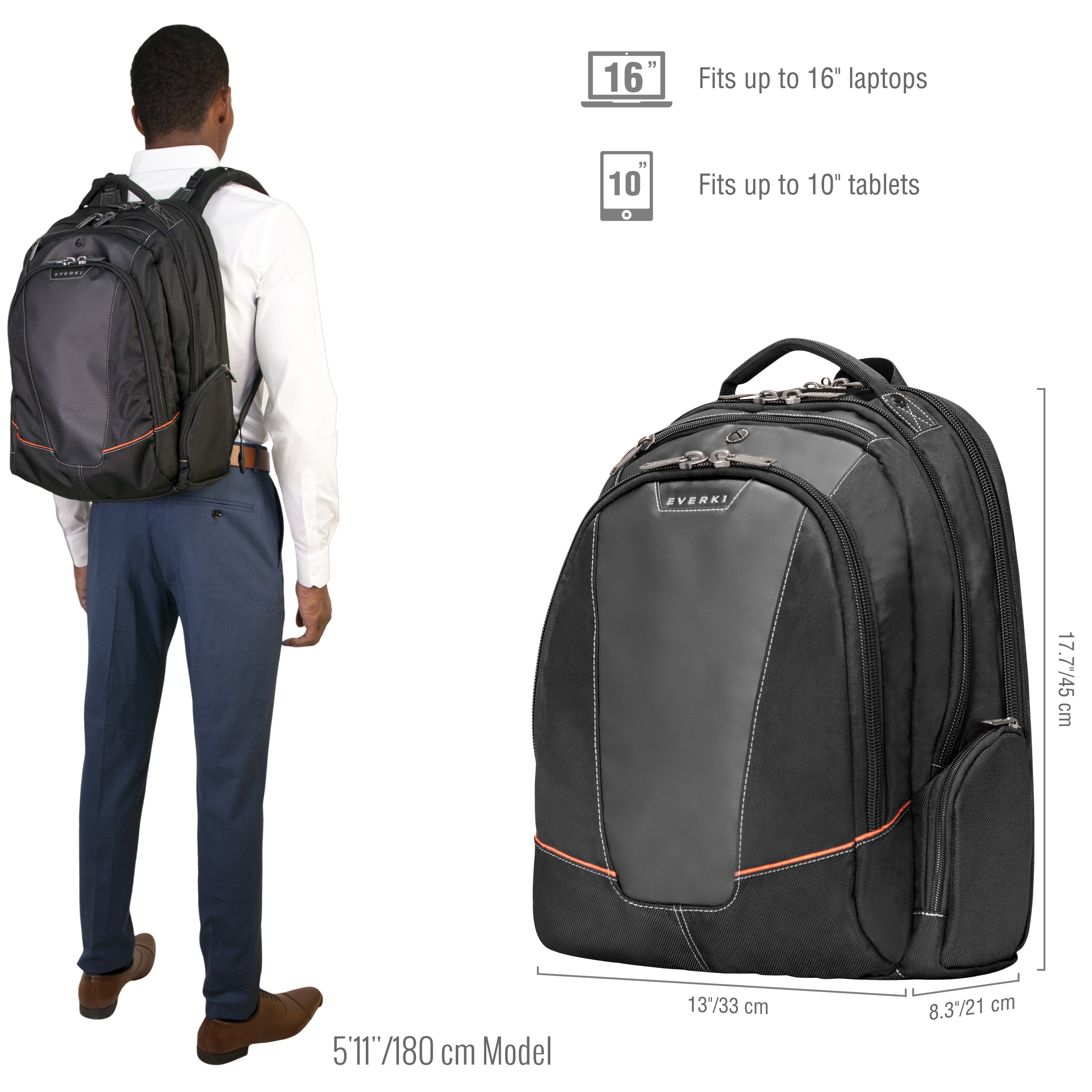 Everki Flight 16" Travel-Friendly Laptop Backpack