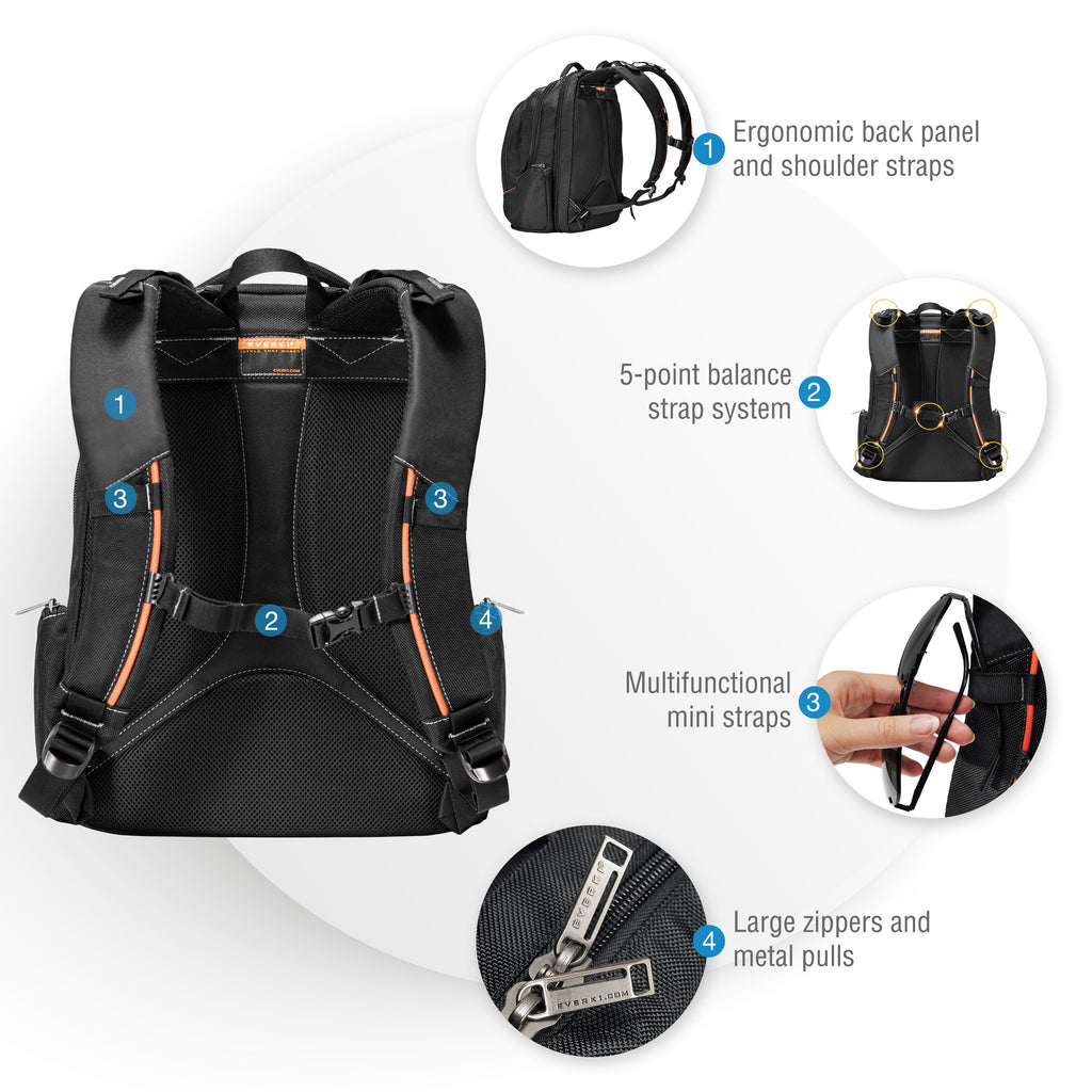 Everki Flight 16" Travel-Friendly Laptop Backpack