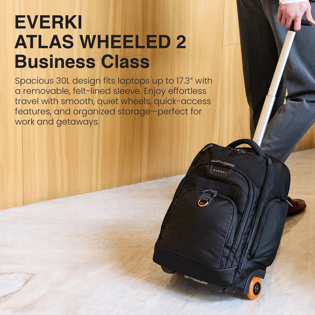 Everki Atlas Wheeled EKP122 13" to 17.3" Laptop Backpack