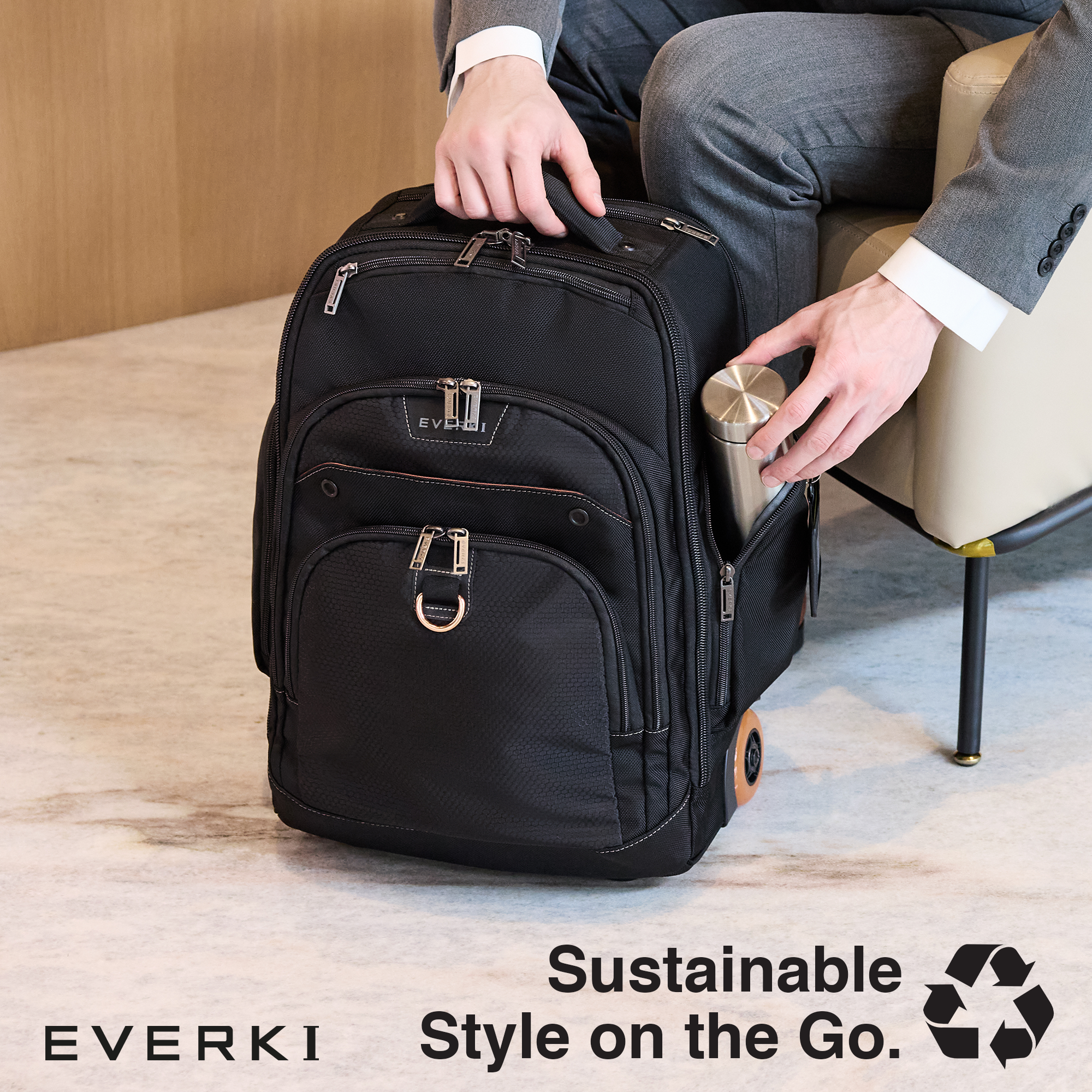 Everki Atlas Wheeled EKP122 13" to 17.3" Laptop Backpack
