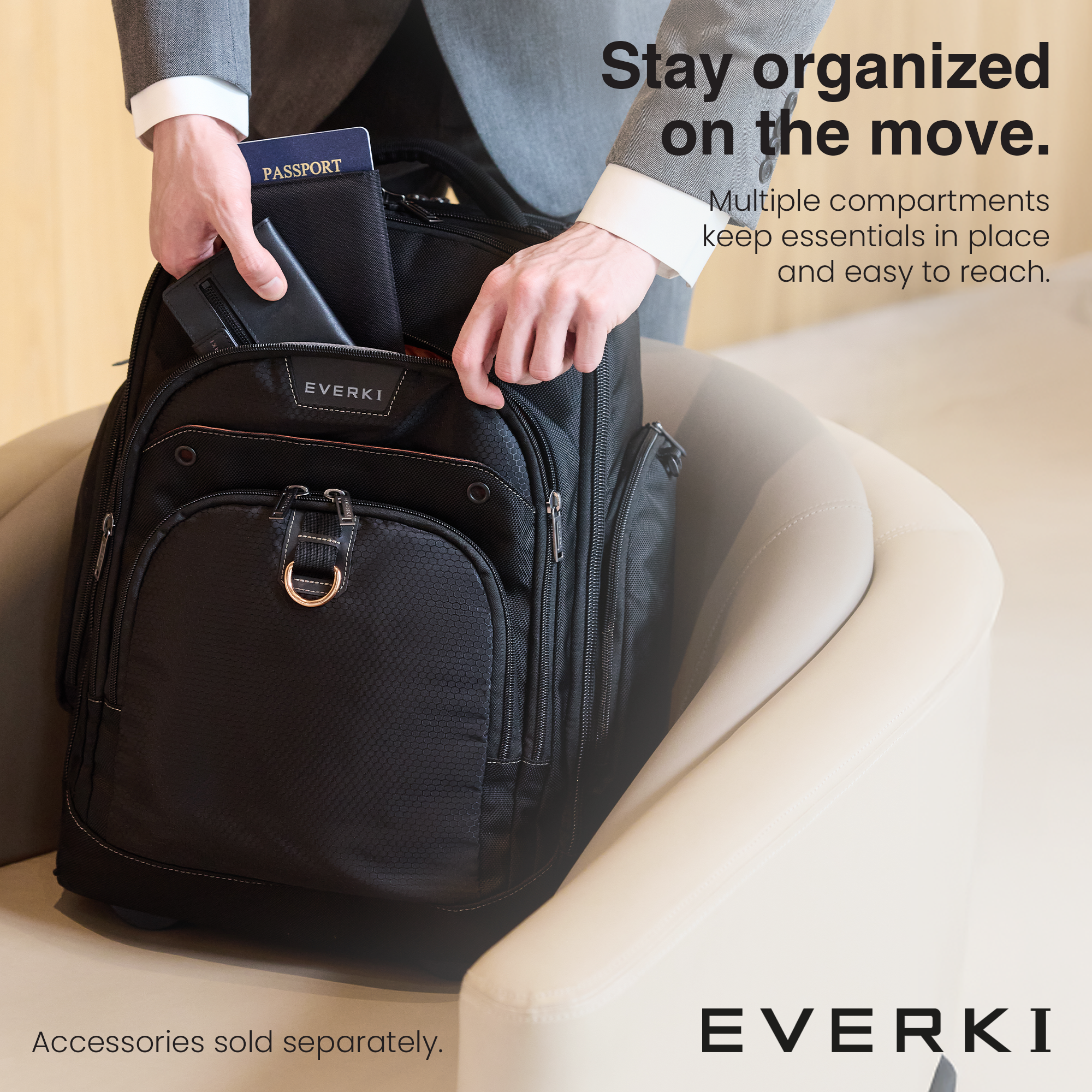 Everki Atlas Wheeled EKP122 13" to 17.3" Laptop Backpack