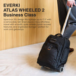 Everki Atlas Wheeled 2 EKP122B-ECO 13" to 17.3" Laptop Backpack