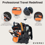 Everki Atlas Wheeled 2 EKP122B-ECO 13" to 17.3" Laptop Backpack