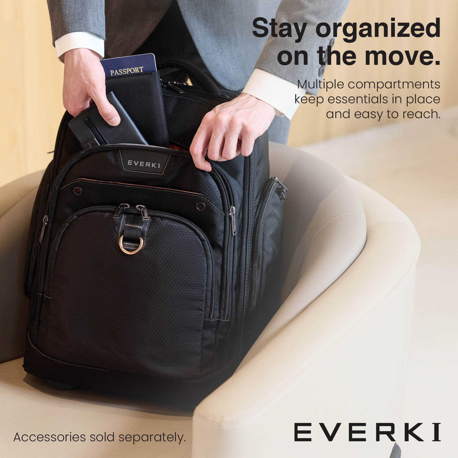 Everki Atlas Wheeled 2 EKP122B-ECO 13" to 17.3" Laptop Backpack