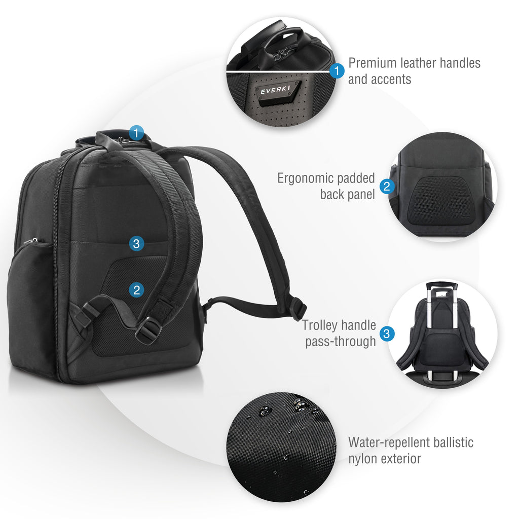Everki Versa 2 EKP127B 15" Premium Laptop Backpack