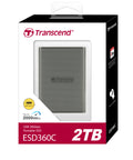 Transcend ESD360C 2TB Portable SSD USB-C 20Gbps Grey