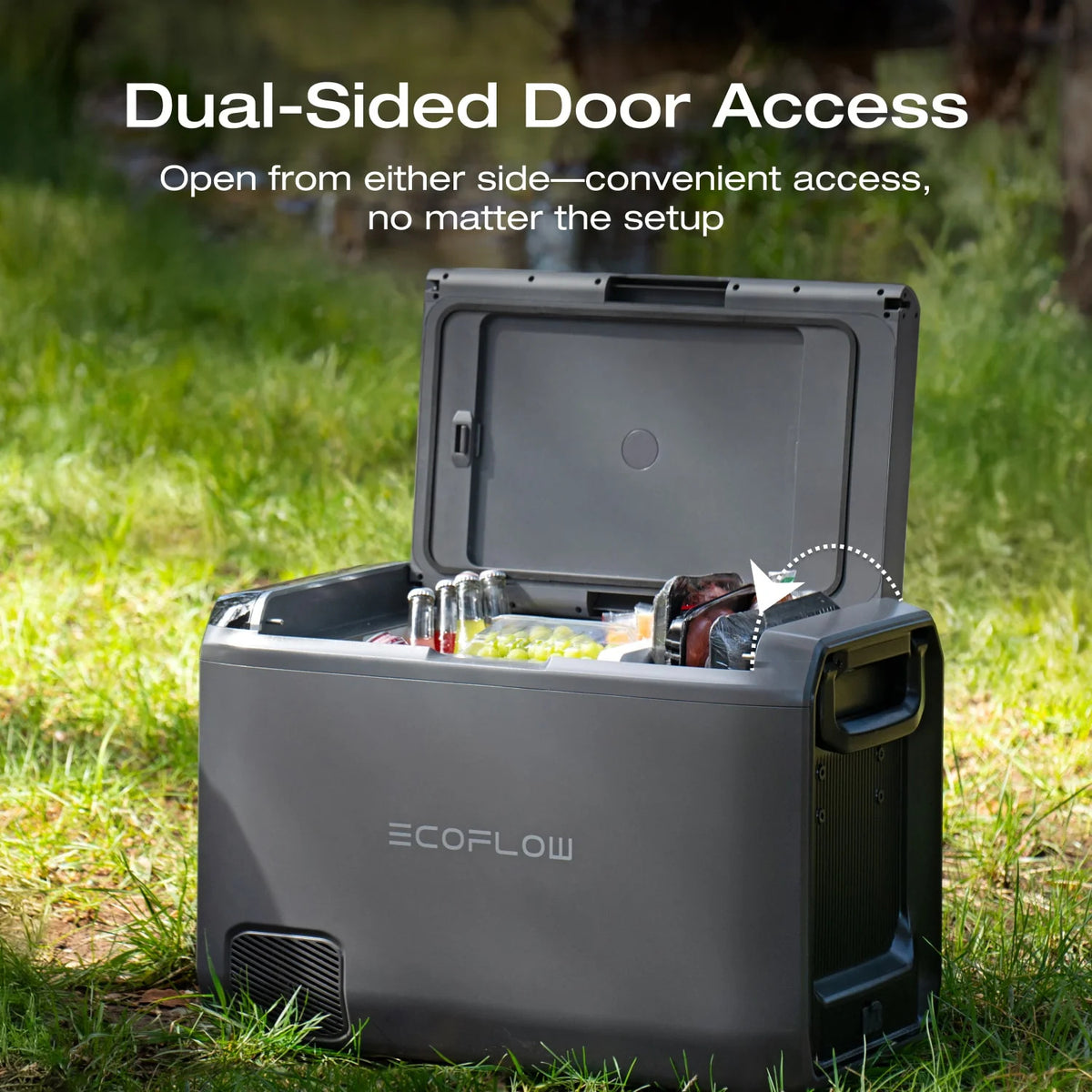 EcoFlow GLACIER Classic 45L Dual-Zone Fridge Freezer + 298Wh Plug-In Battery