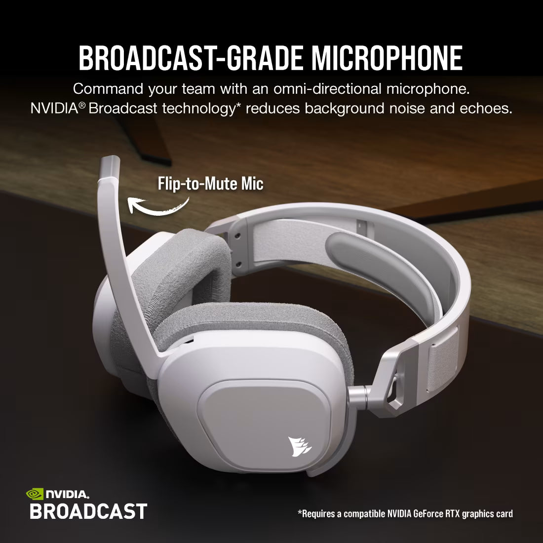 CORSAIR HS80 MAX WIRELESS Gaming Headset White - CA-9011296-AP