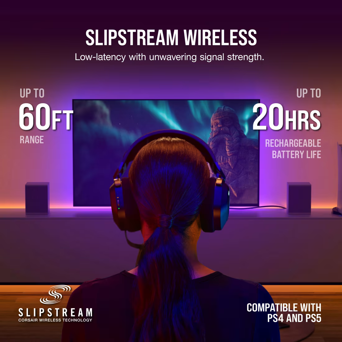 CORSAIR HS80 RGB WIRELESS Gaming Headset Carbon - CA-9011235-AP