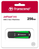 Transcend JetFlash 810 256GB USB 3.1 Gen 1 Flash Drive Green