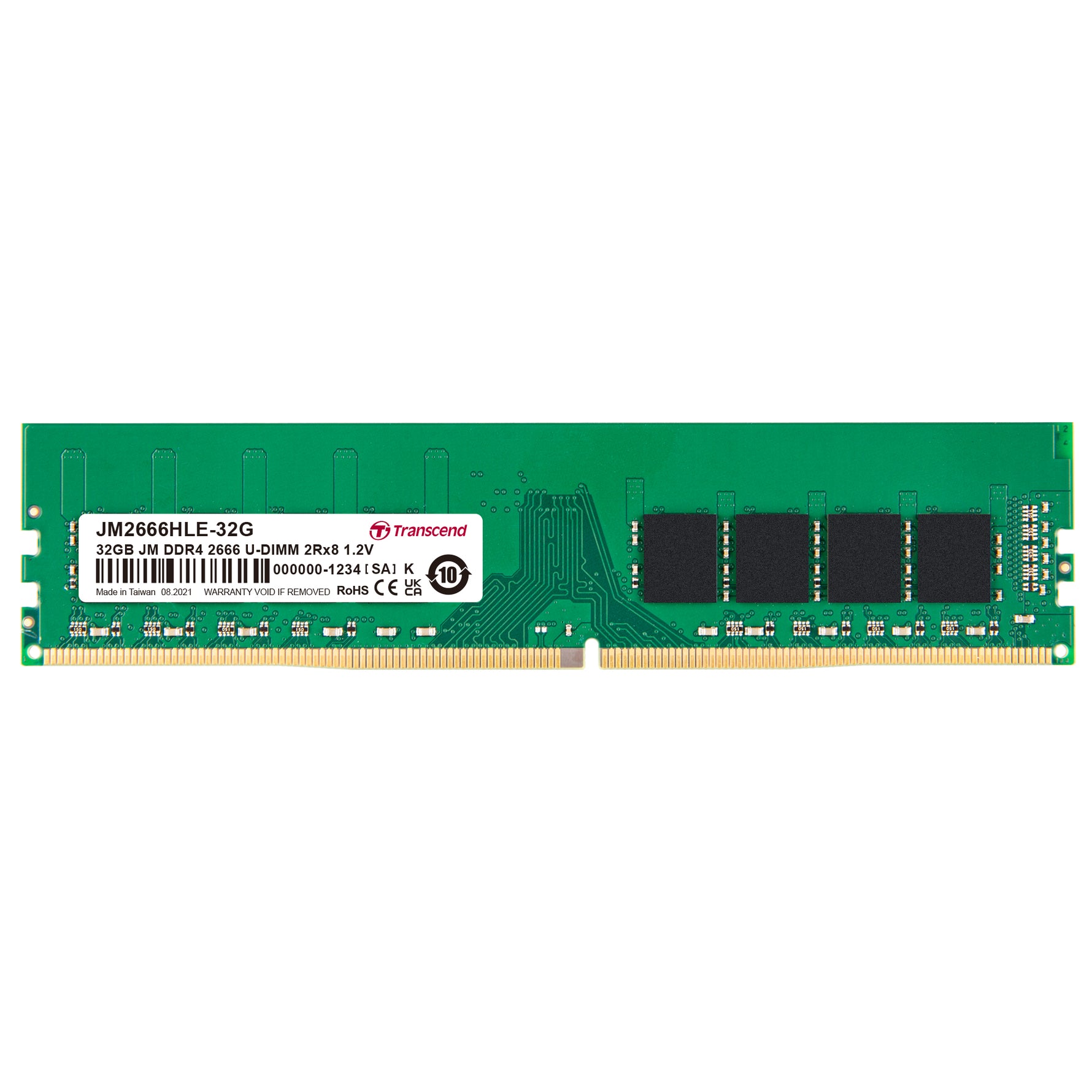 Transcend JetRam 32GB DDR4-2666 U-DIMM Desktop Memory - image 2