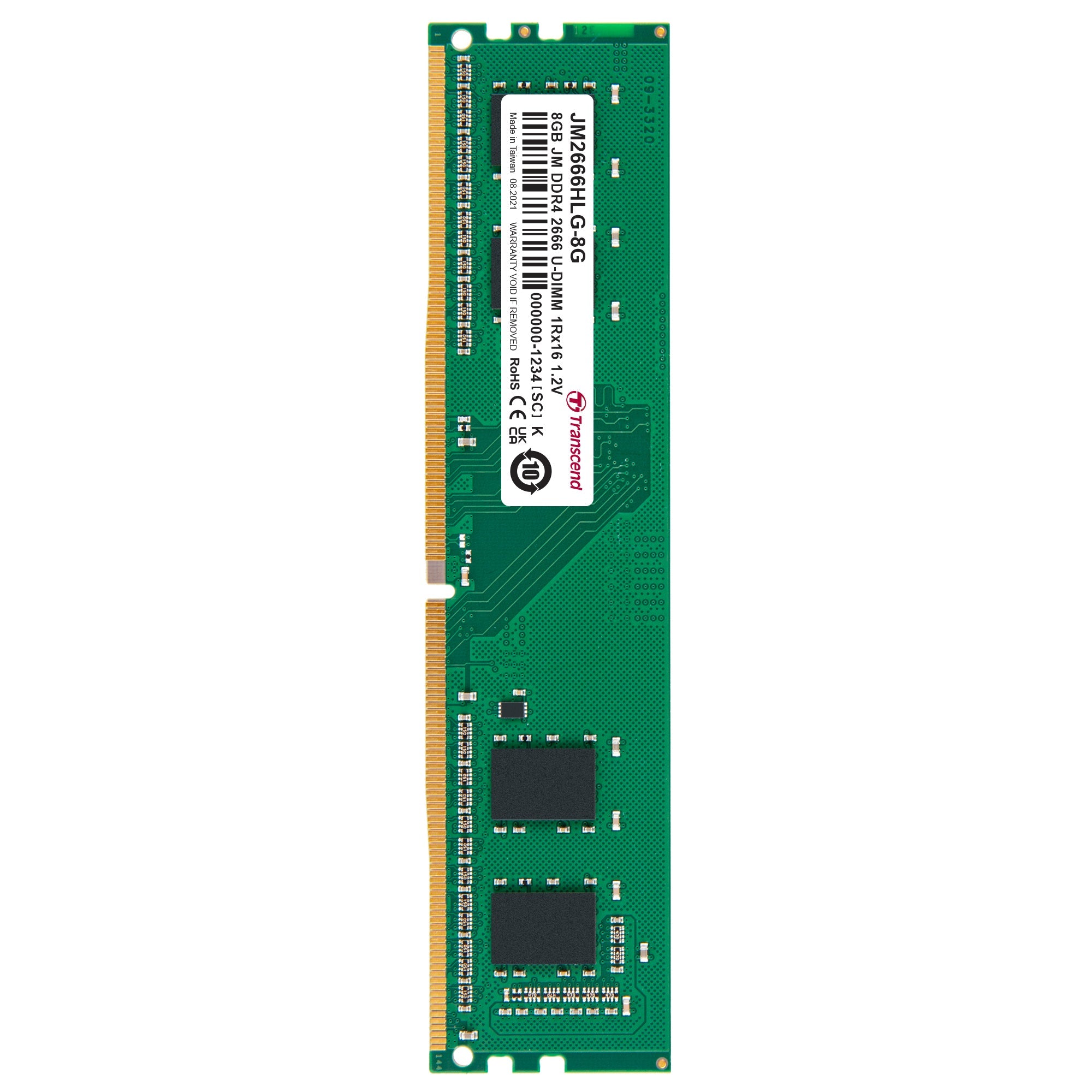 Transcend JetRam 8GB DDR4-2666 U-DIMM Desktop Memory - image 2
