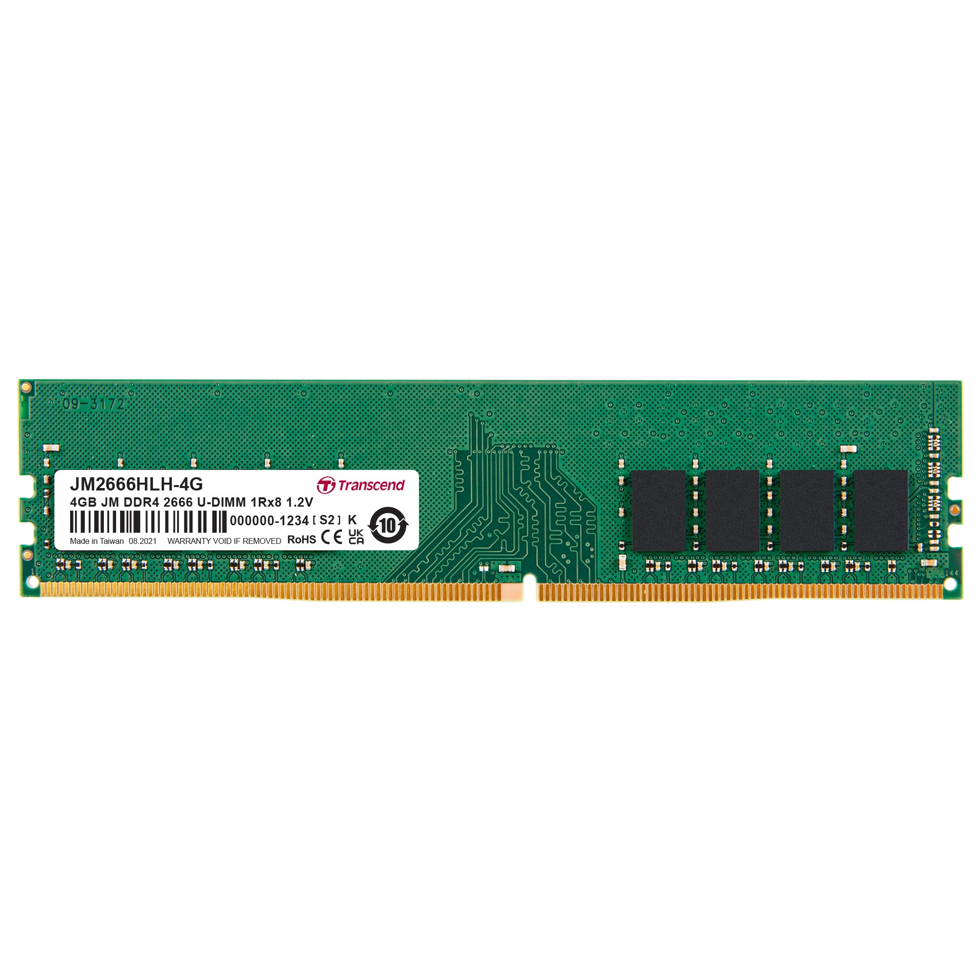 Transcend JetRam 4GB DDR4-2666 U-DIMM Desktop Memory