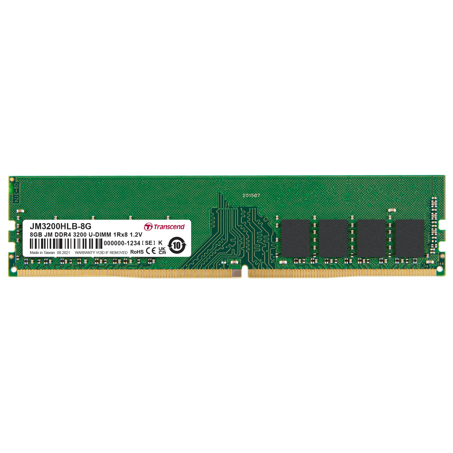 Transcend JetRam 8GB DDR4-3200 U-DIMM Desktop Memory - image 2