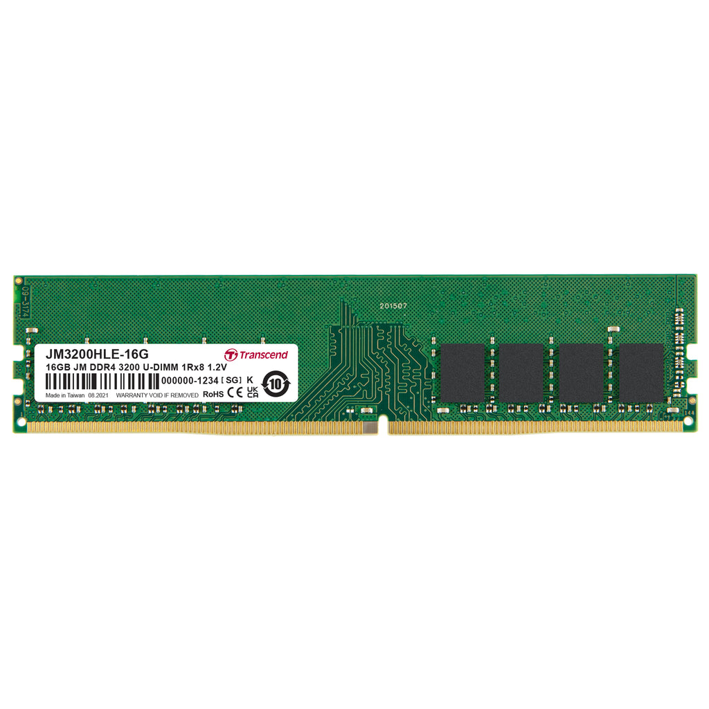 Transcend JetRam 16GB DDR4-3200 U-DIMM Desktop Memory
