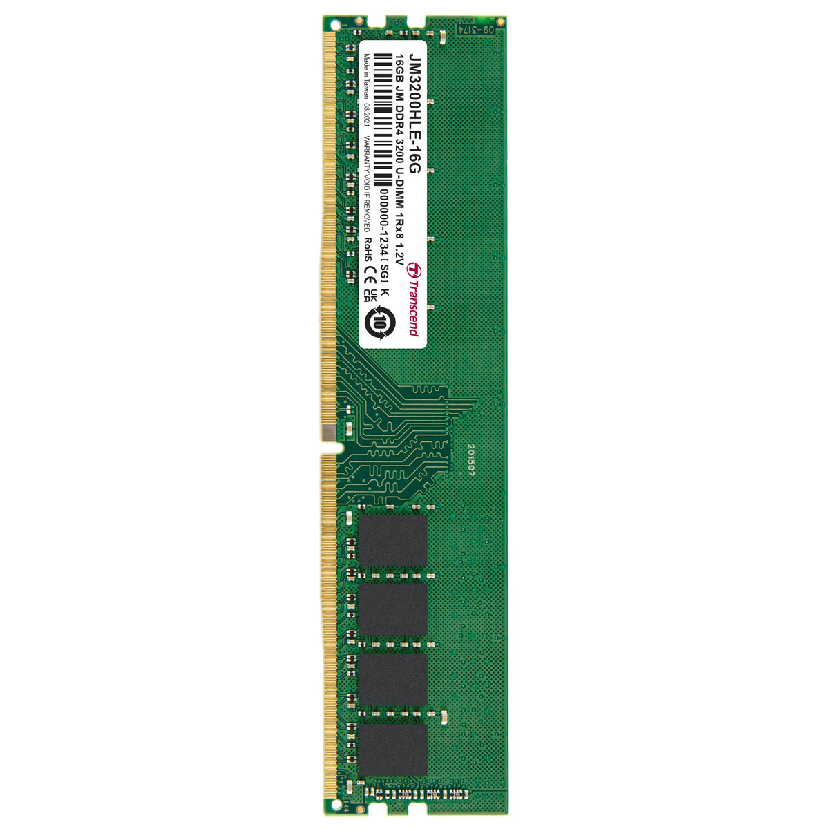 Transcend JetRam 16GB DDR4-3200 U-DIMM Desktop Memory - image 2