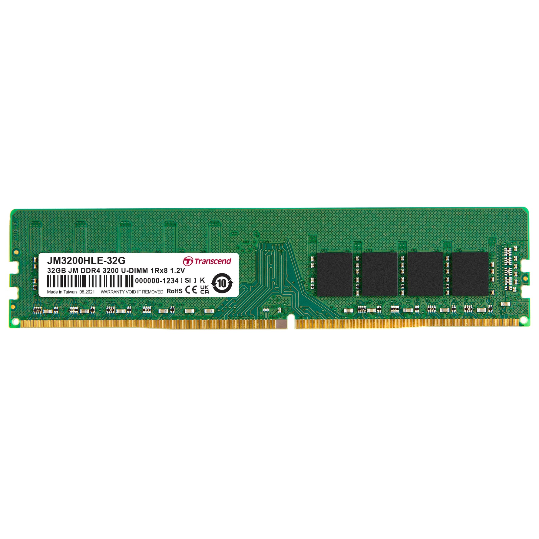 Transcend JetRam 32GB DDR4-3200 U-DIMM Desktop Memory