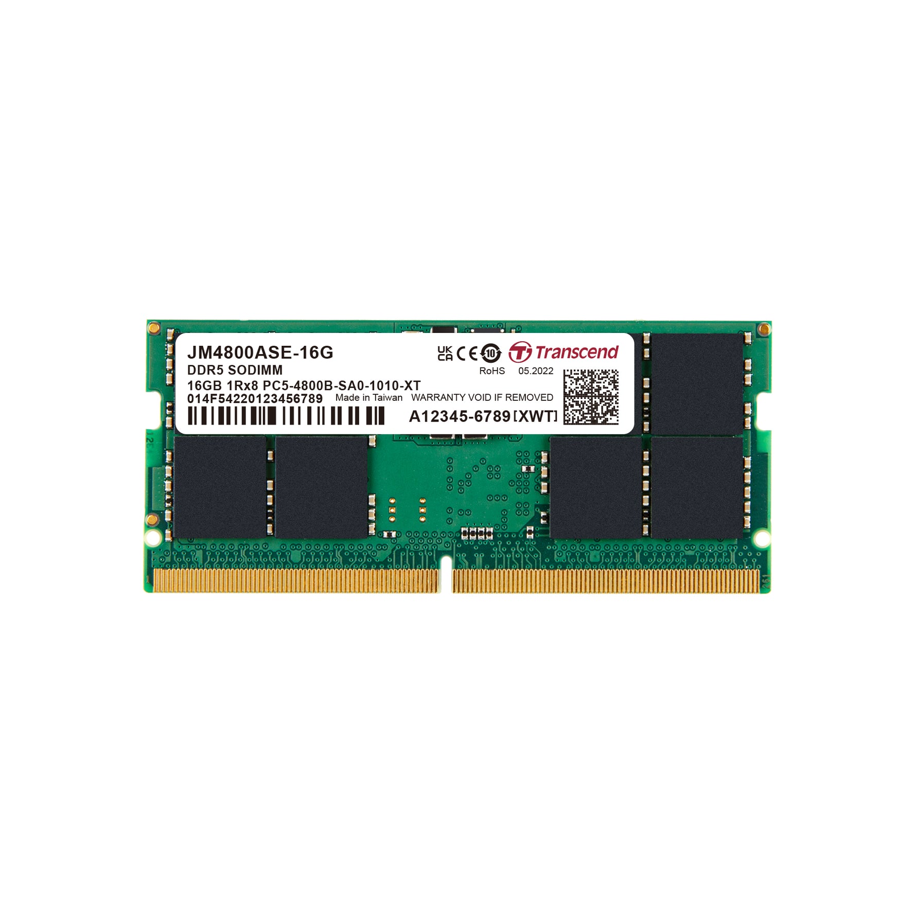 Transcend JetRam 16GB DDR5-4800 SO-DIMM Notebook Memory - image 2