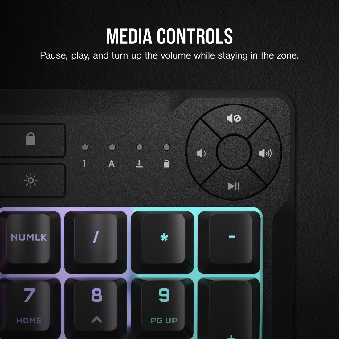 Corsair K55 CORE RGB Gaming Keyboard - Black