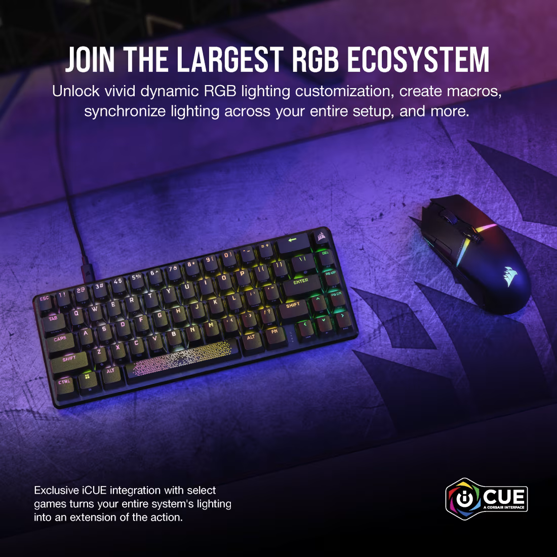CORSAIR K65 PRO MINI RGB Optical Gaming Keyboard - CH-91A401A-NA