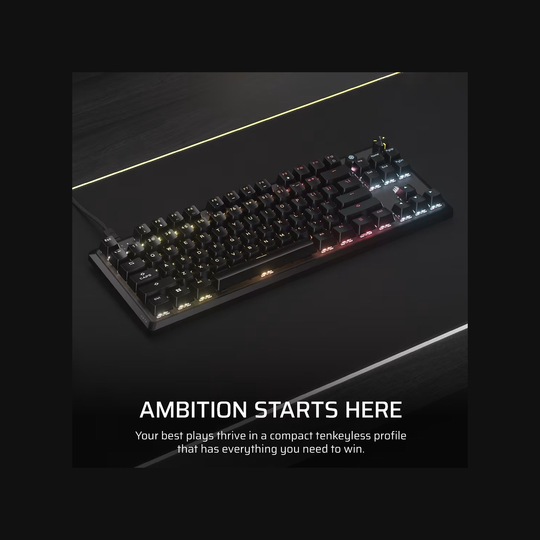 CORSAIR K70 CORE TKL RGB Mechanical Gaming Keyboard - CH-911911E-NA